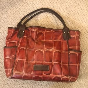 Dooney & Bourke red croc tote large